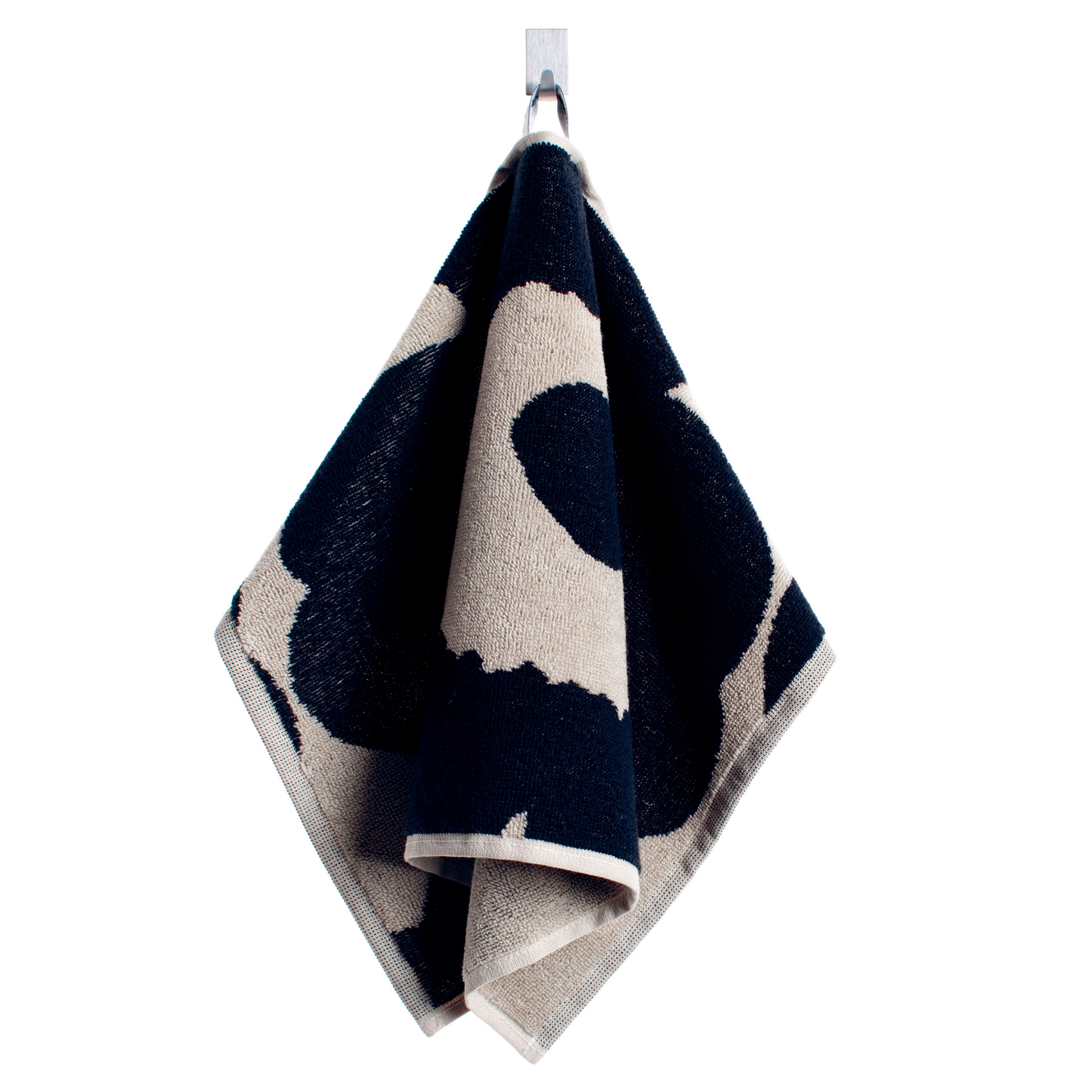 Unikko towel black-sand from Marimekko 