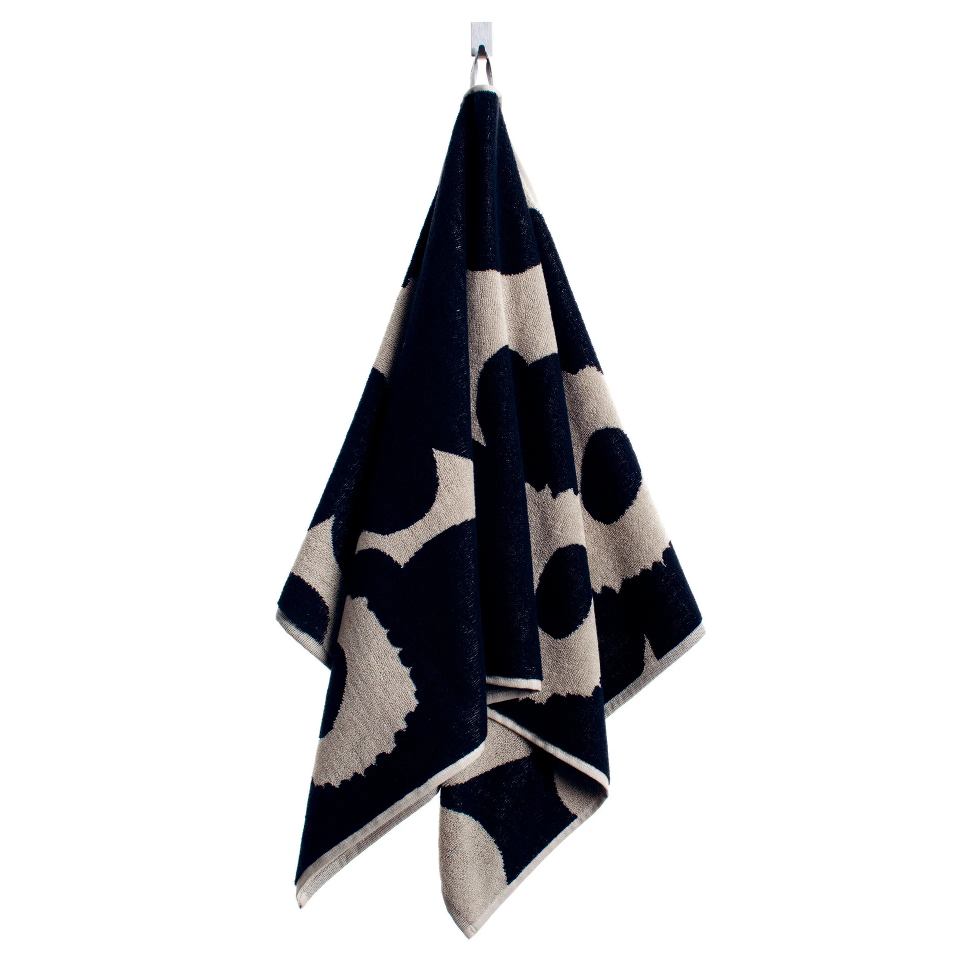 Unikko towel black-sand, towel Marimekko