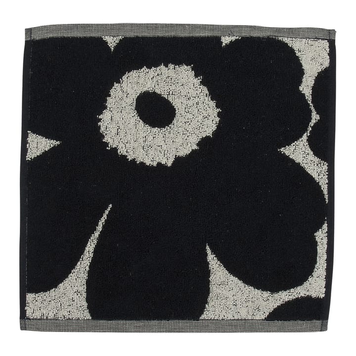 Unikko towel natural white-dark blue, 30x30 cm Marimekko