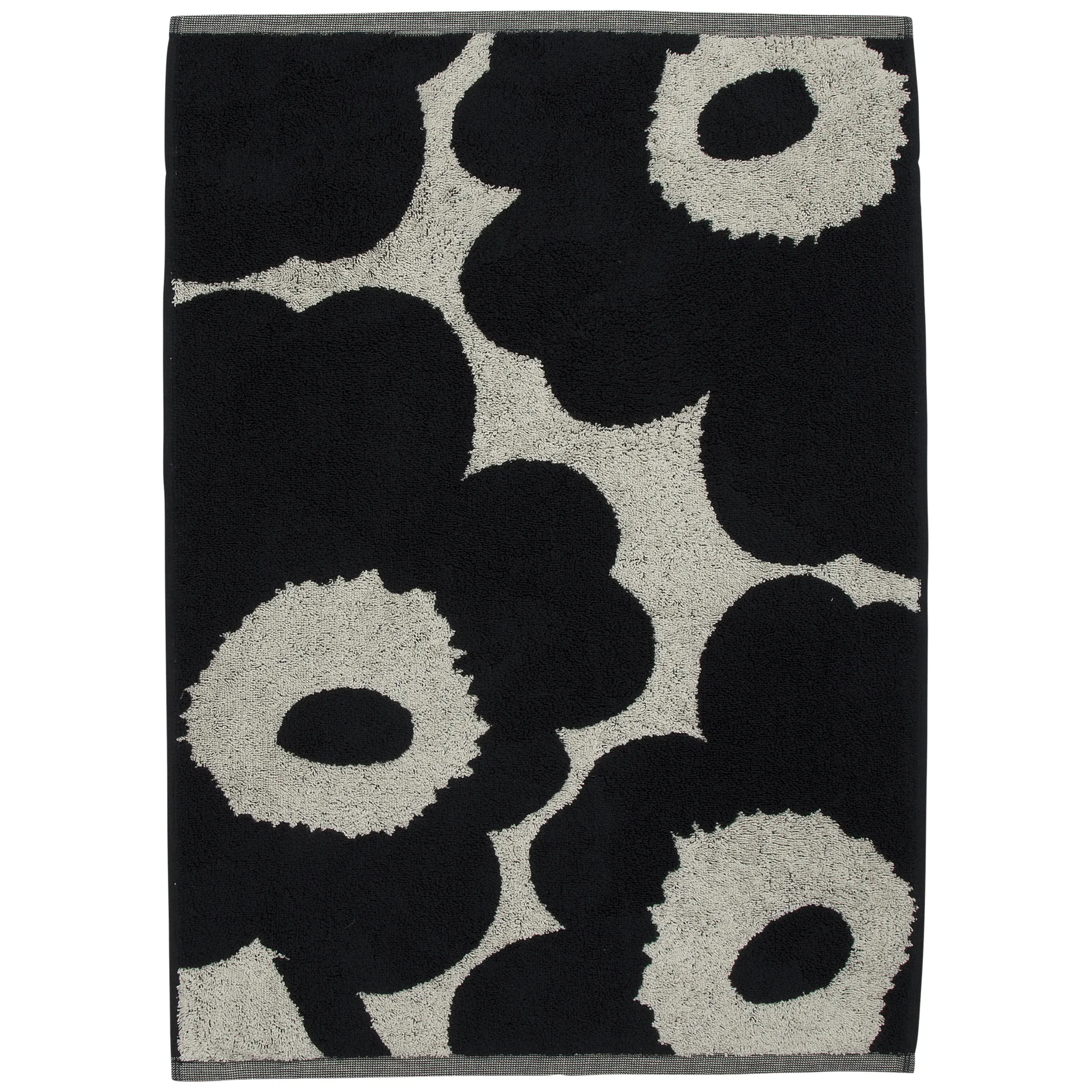 Unikko towel natural white-dark blue, 50x70 cm Marimekko