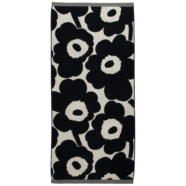 Unikko towel natural white-dark blue - 70x150 cm - Marimekko