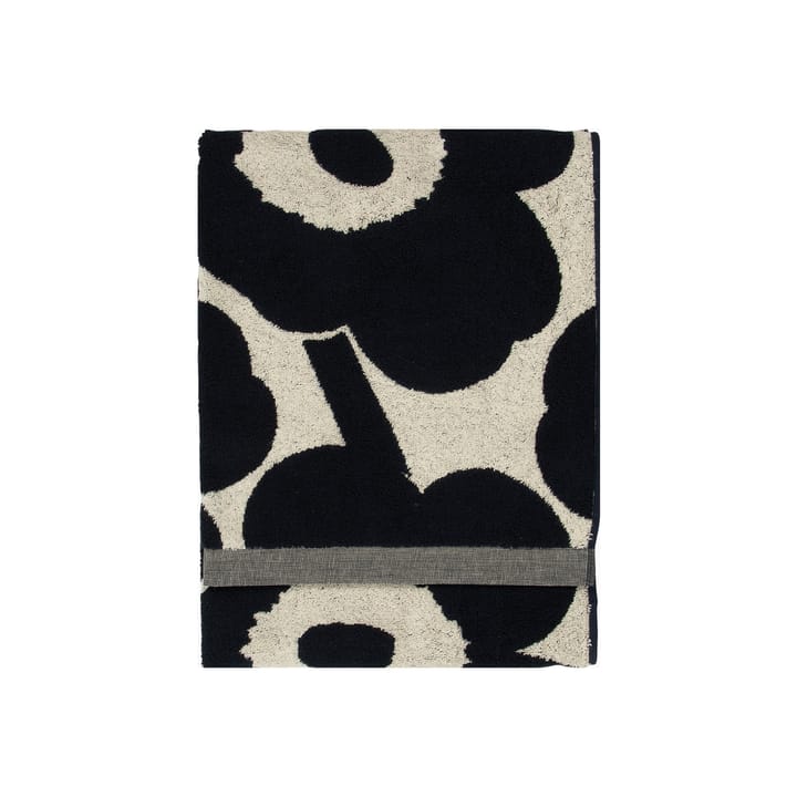 Unikko towel natural white-dark blue, 70x150 cm Marimekko