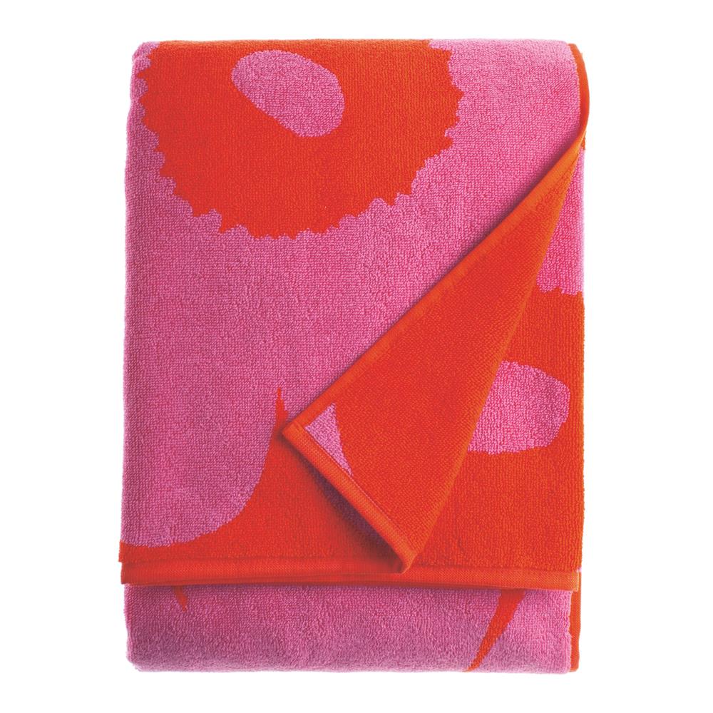 Unikko towel red-pink, bath towel Marimekko