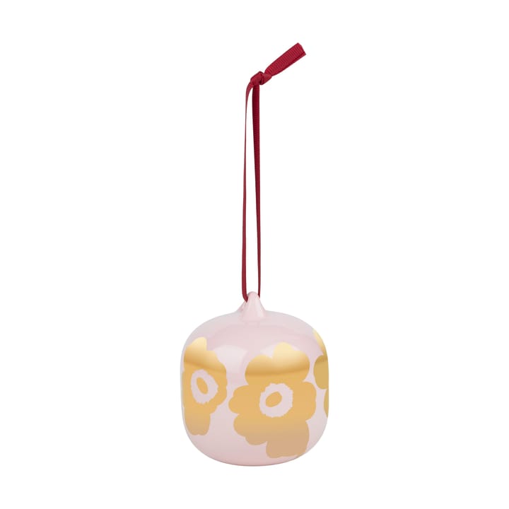 Unikko wall hanging 2025 7x7 cm - Pink-gold - Marimekko