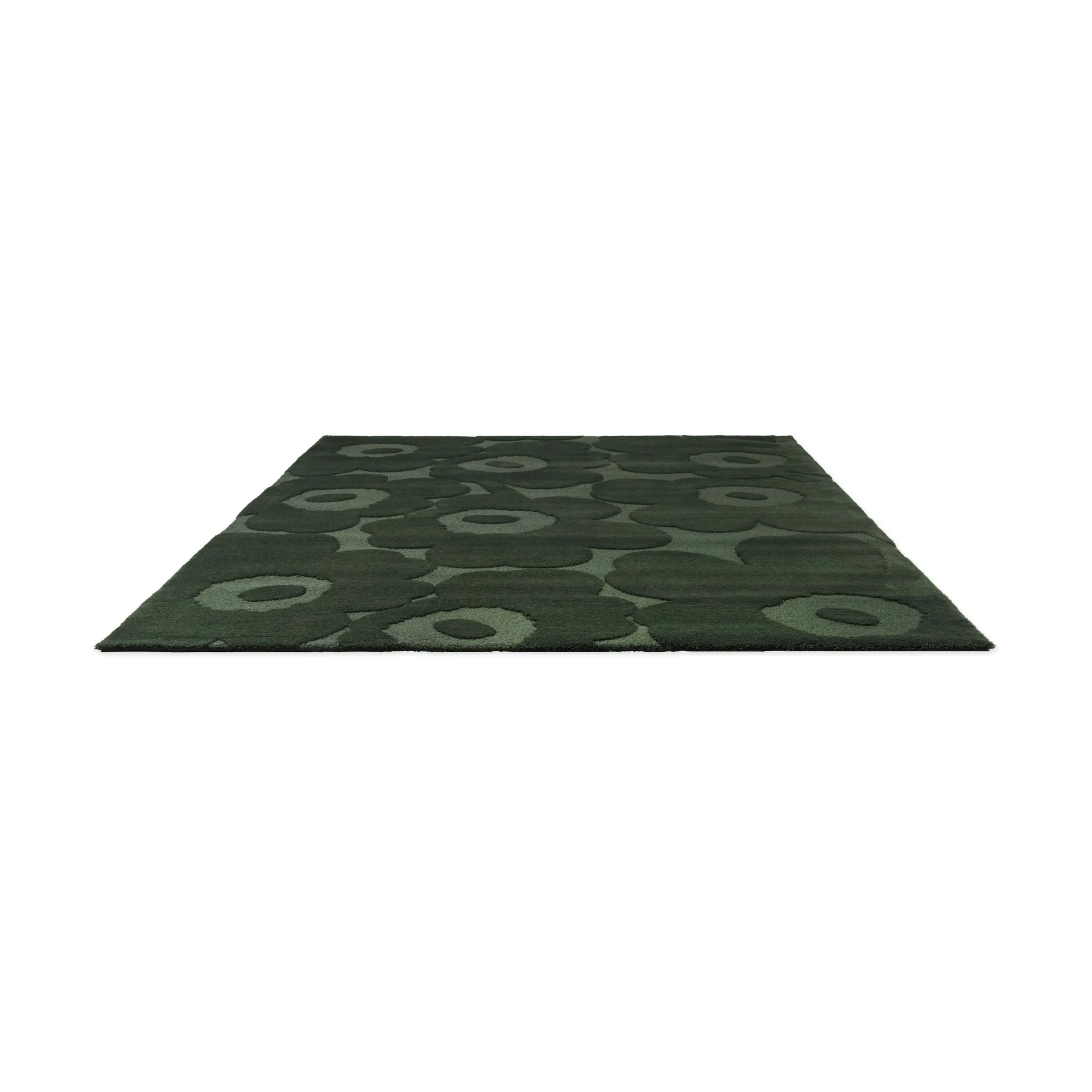 Unikko wool rug, Dark green, 250x350 cm Marimekko