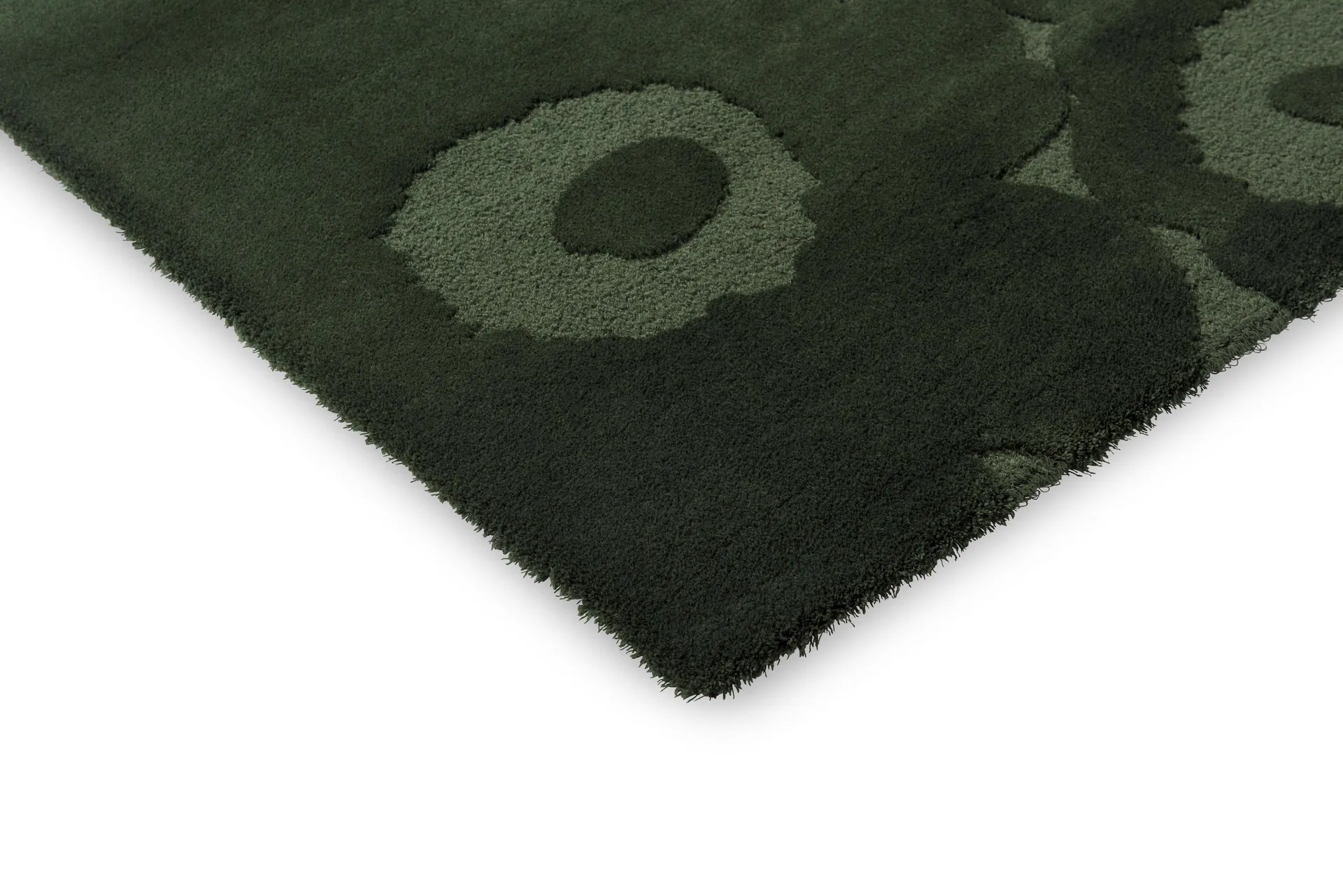 Unikko wool rug, Dark green, 250x350 cm Marimekko