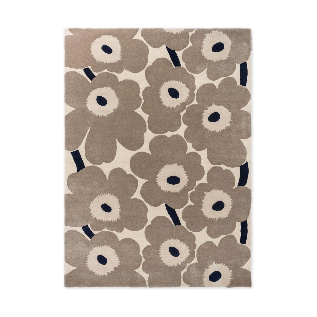 Marimekko Unikko wool rug Greige, 170x240 cm | Scandinavian Design | Wool rugs | Beige