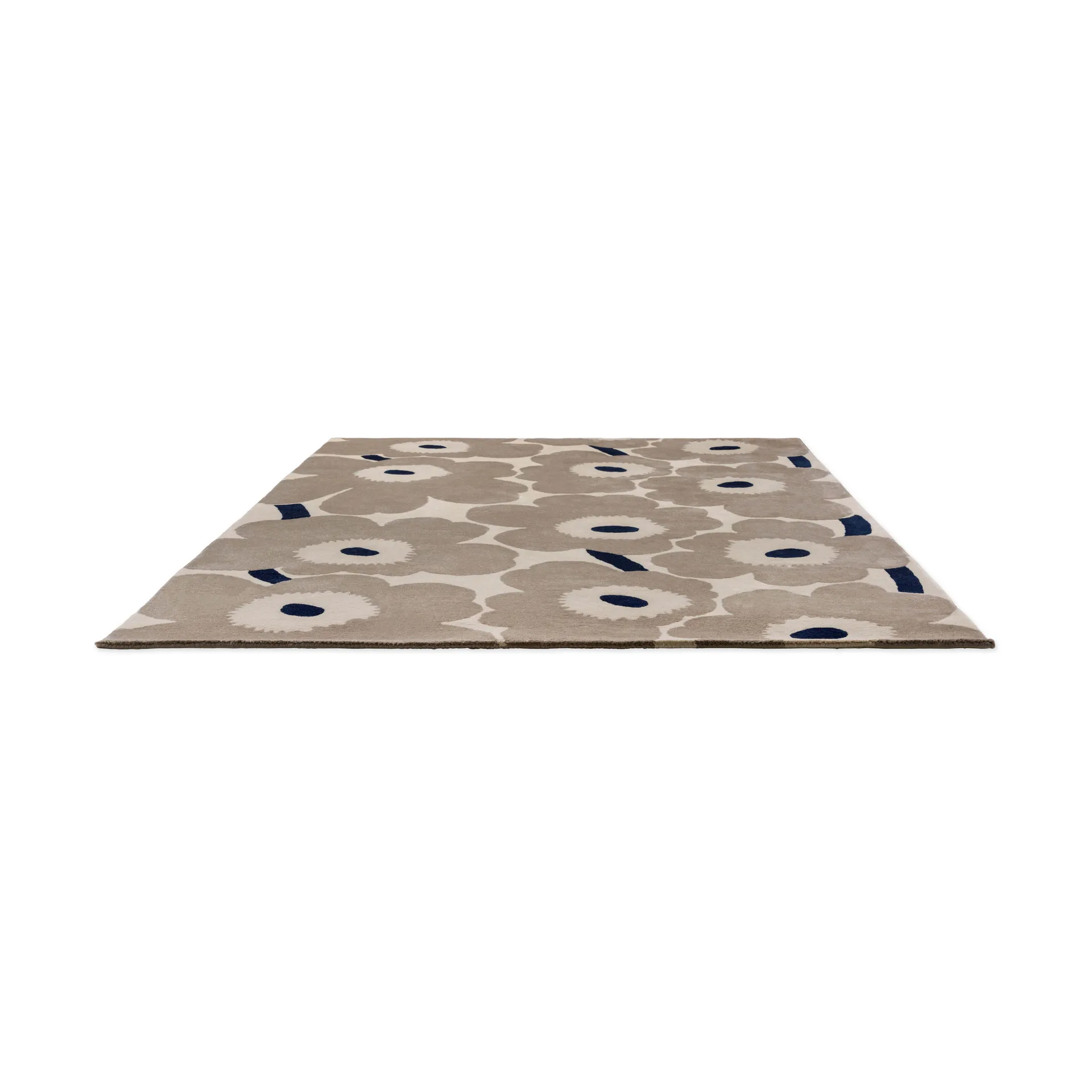 Unikko wool rug, Greige, 200x280 cm Marimekko
