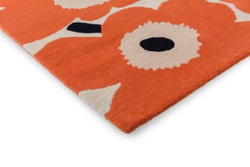 Unikko wool rug - Orange red, 170x240 cm - Marimekko