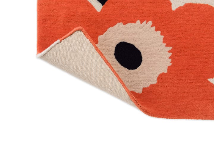 Unikko wool rug - Orange red, 170x240 cm - Marimekko