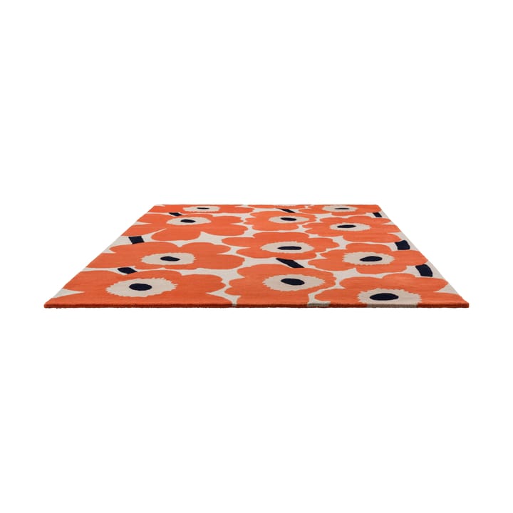 Unikko wool rug - Orange red, 200x280 cm - Marimekko