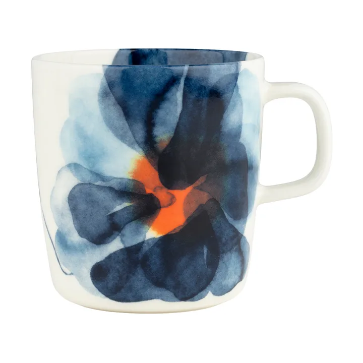 Valssi mug 40 cl - White-blue-orange - Marimekko