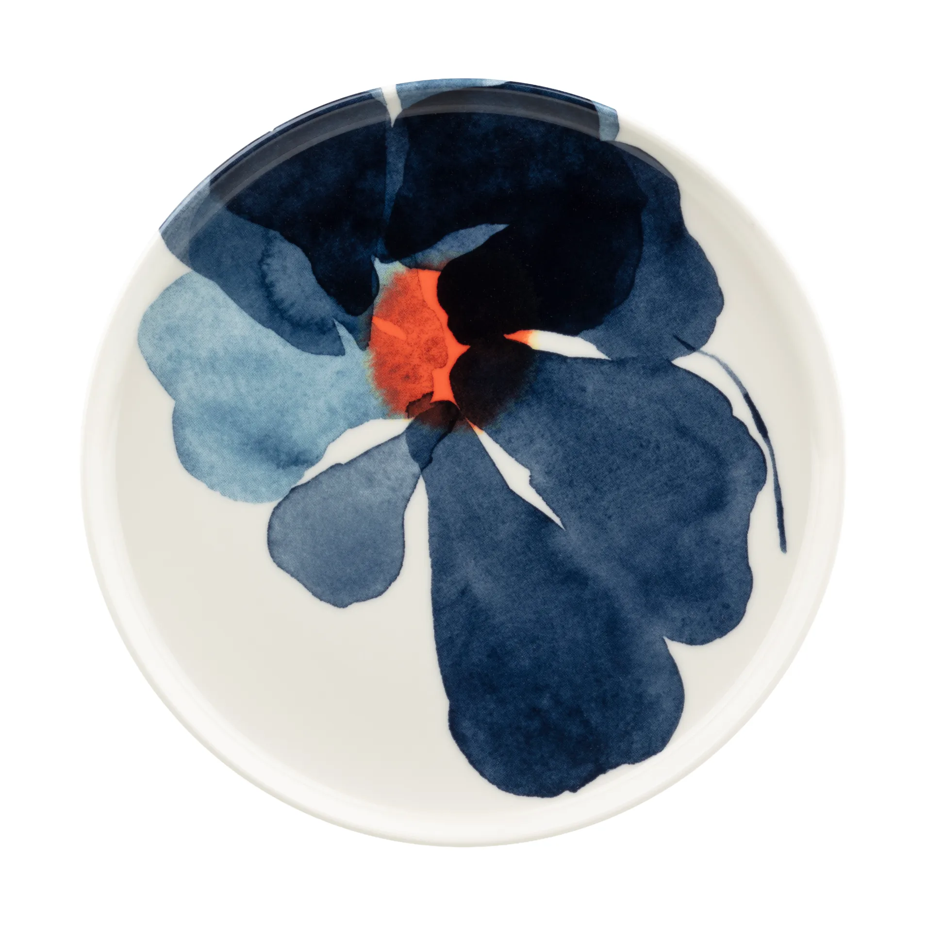 Valssi plate, White-blue-orange Marimekko