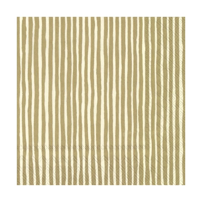 Varvunraita napkin 33x33 cm 20-pack - Gold - Marimekko