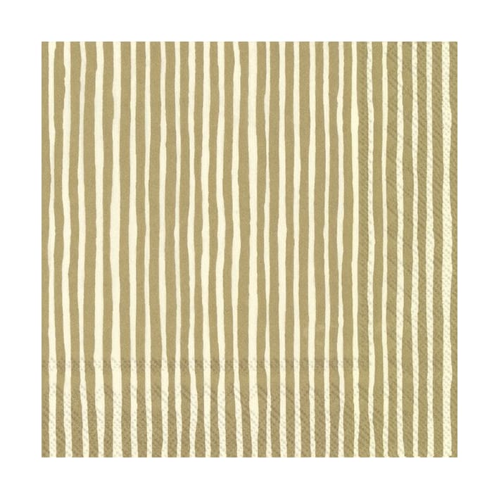 Varvunraita napkin 33x33 cm 20-pack - Gold - Marimekko