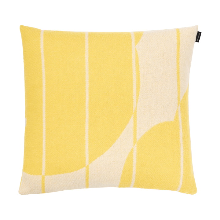 Vesi Unikko cushion cover wool 50x50 cm - Spring yellow-ecru - Marimekko