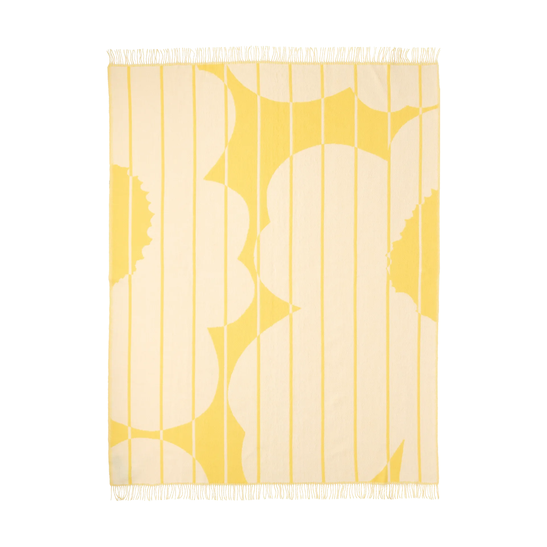 Vesi Unikko wool throw 140x180 cm, Spring yellow-ecru Marimekko