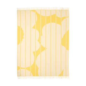 Vesi Unikko wool throw 140x180 cm - Spring yellow-ecru - Marimekko