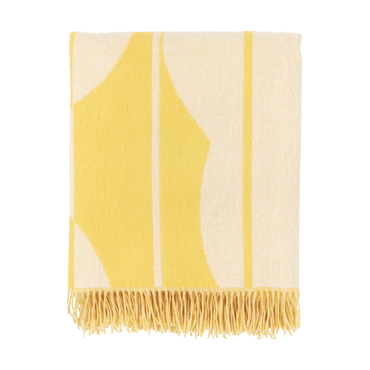 Vesi Unikko wool throw 140x180 cm - Spring yellow-ecru - Marimekko