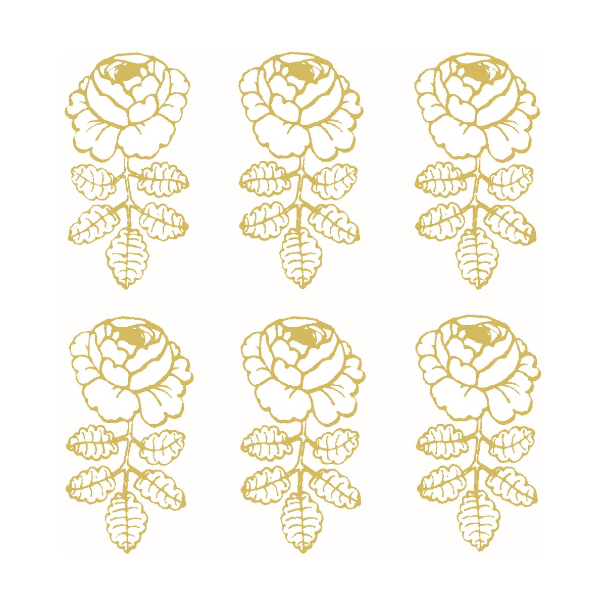 Marimekko Vihkiruusu napkin 33x33 cm 20-pack Gold-white