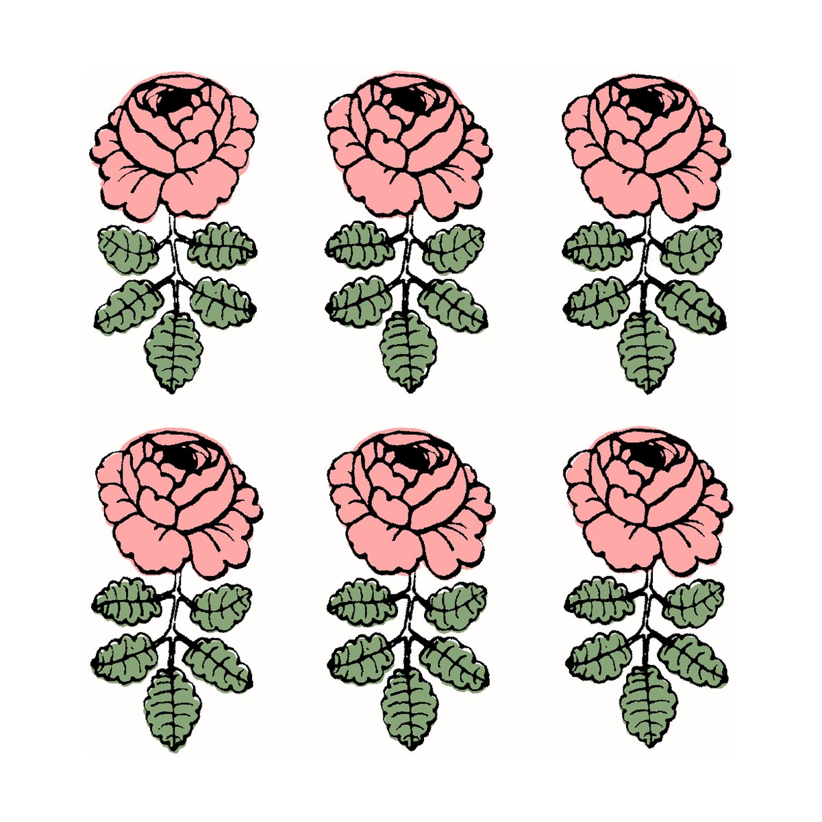 Marimekko Vihkiruusu napkin 33x33 cm 20-pack Rose | Scandinavian Design | Paper napkins | White
