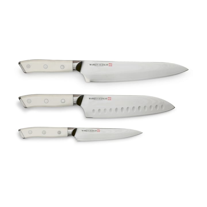 Markus Damascus knife set 3 pieces - steel - Markus Aujalay