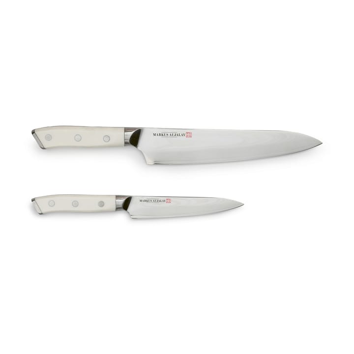 Markus Damascus knife set - Chef's knife and paring knife - Markus Aujalay