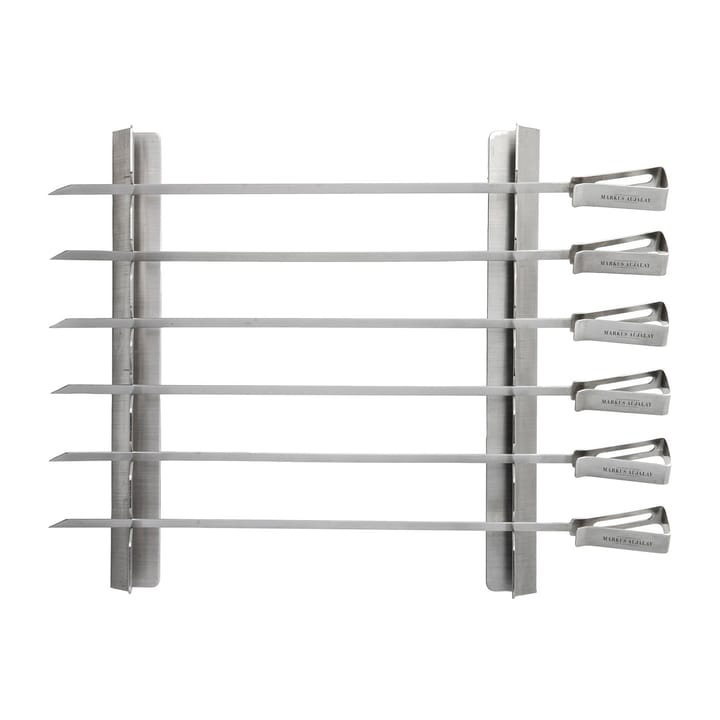 Markus grill skewer 8-pieces 16x37 cm - Silver - Markus Aujalay