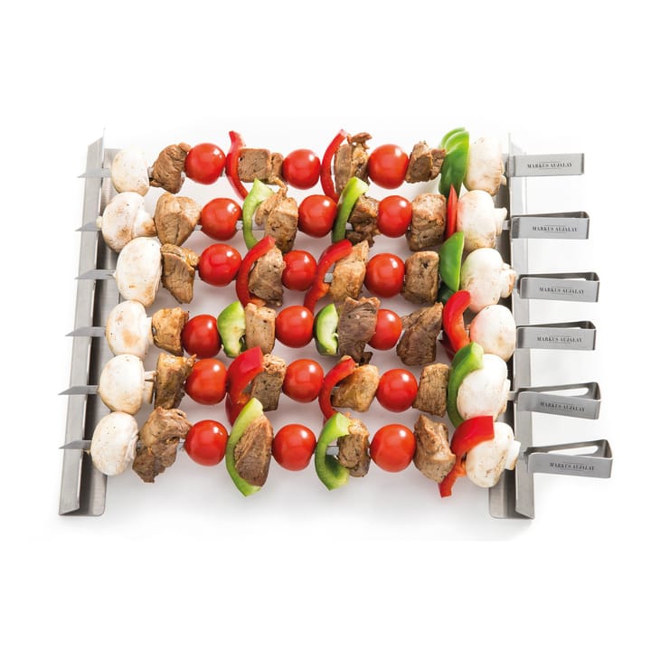 Markus grill skewer 8-pieces 16x37 cm - Silver - Markus Aujalay