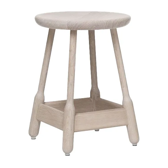 Albert barstool 50 cm, White-oiled oak Massproductions