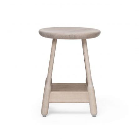 Albert barstool 50 cm - White-oiled oak - Massproductions