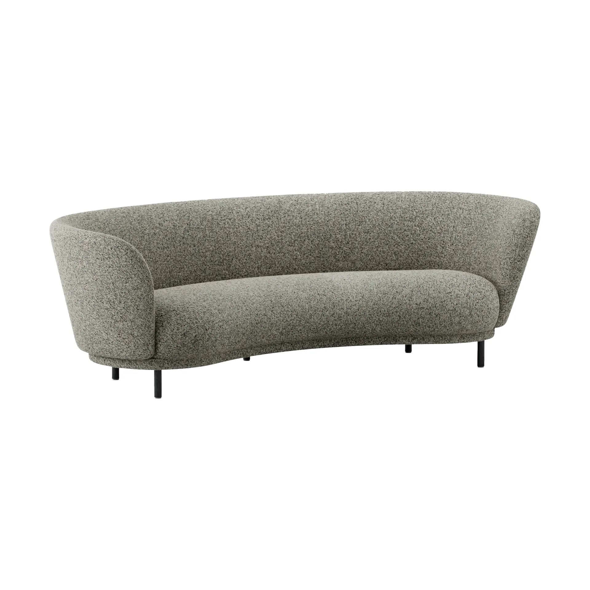 Dandy 3-seater sofa, Black oak - Kirkby Design, Spiral - 23 Monochrome Massproductions