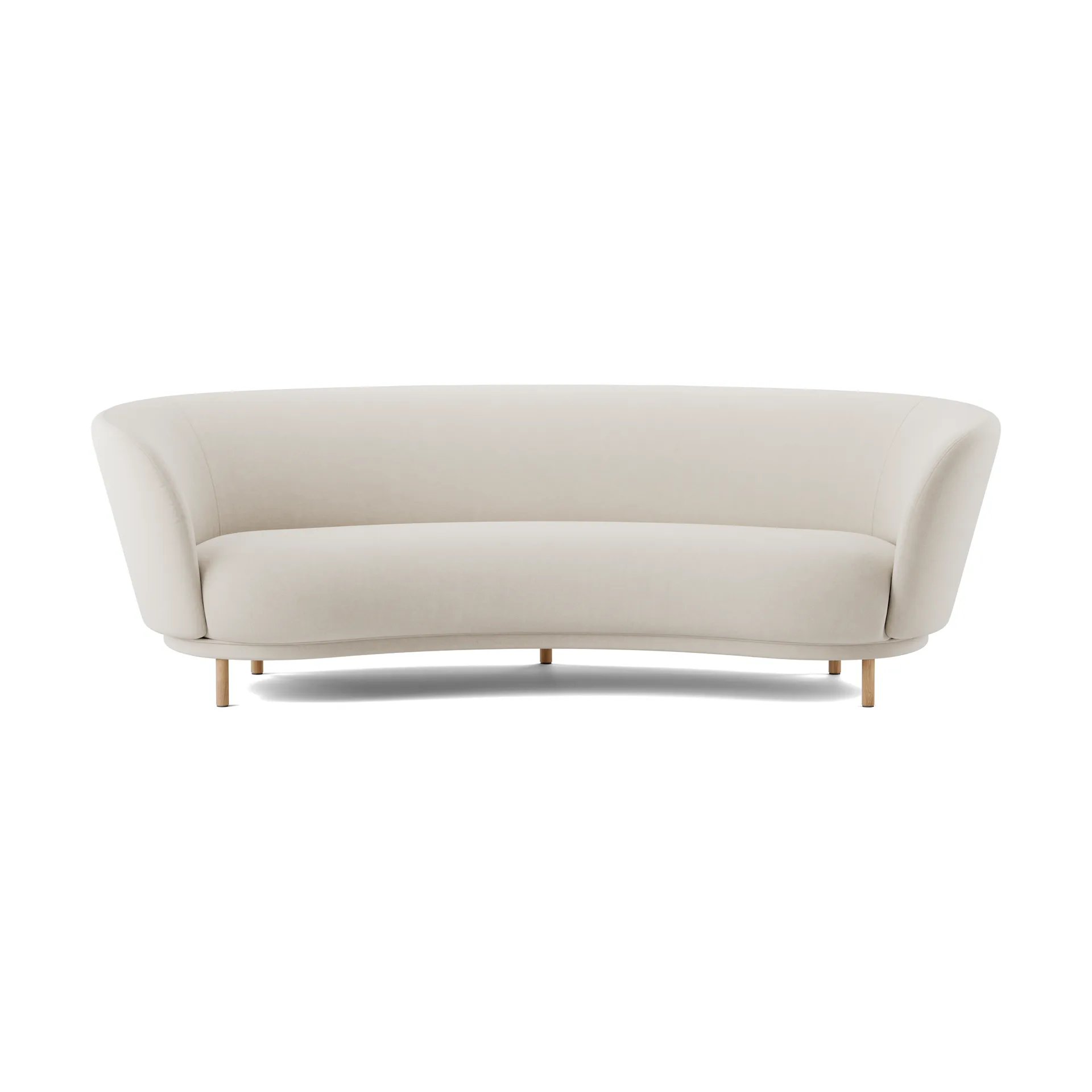 Dandy 3-seater sofa, Natural oak-Linara 05 Porridge Massproductions