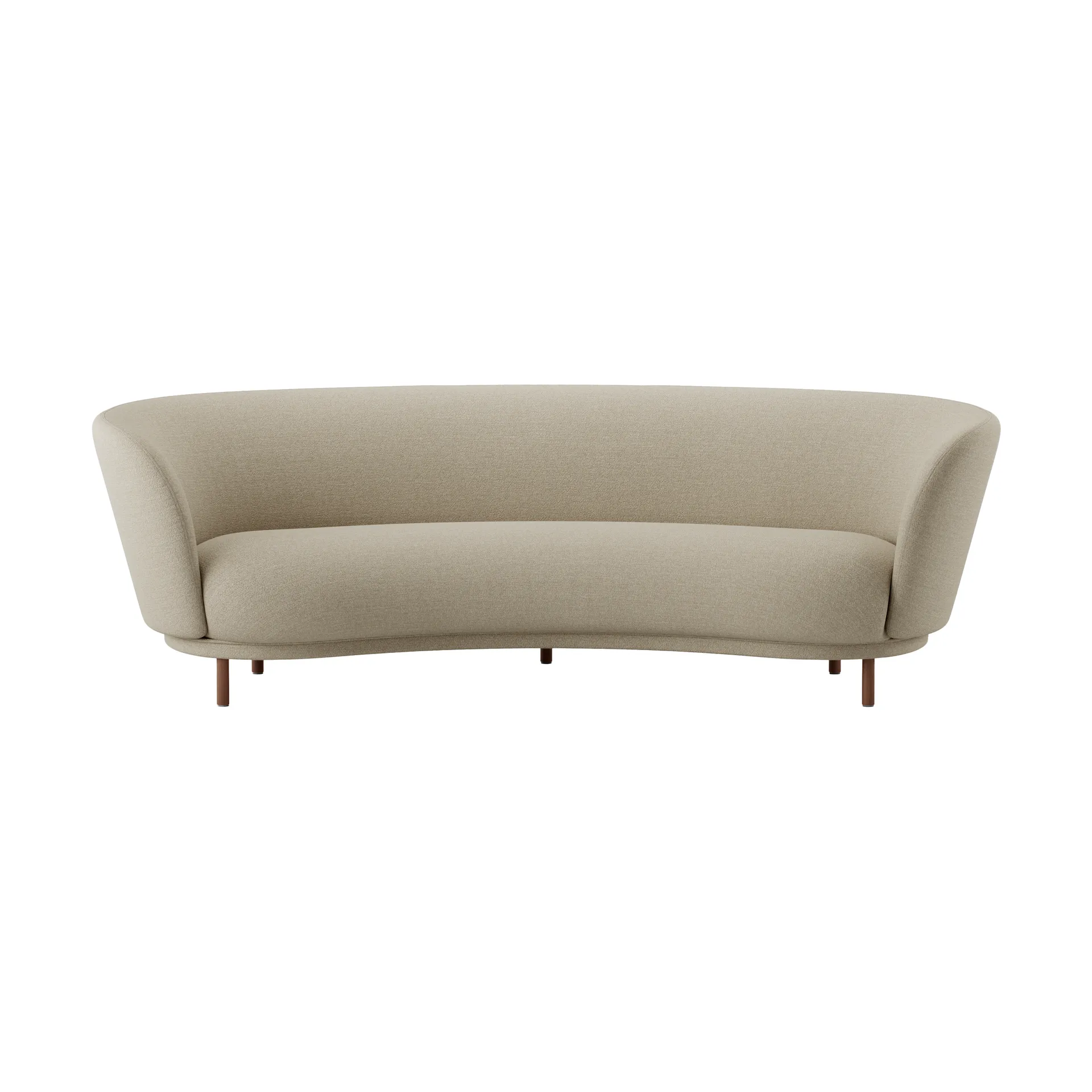 Dandy 3-seater sofa, Walnut-Ecriture 240 Massproductions