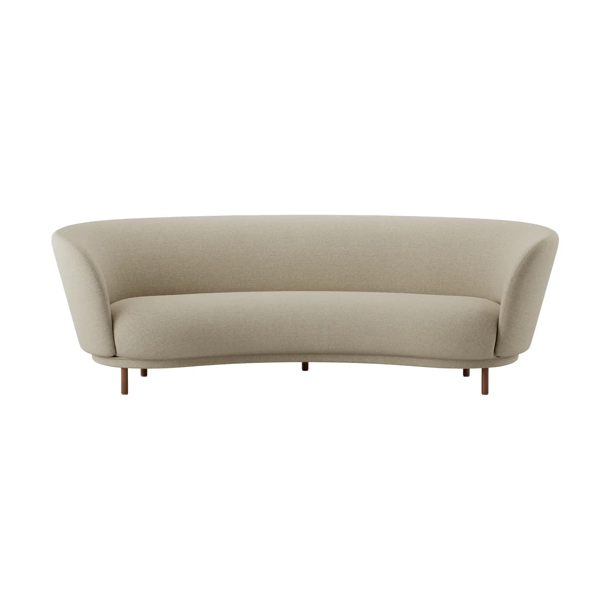 Massproductions Dandy 3-seater sofa Walnut-Ecriture 240