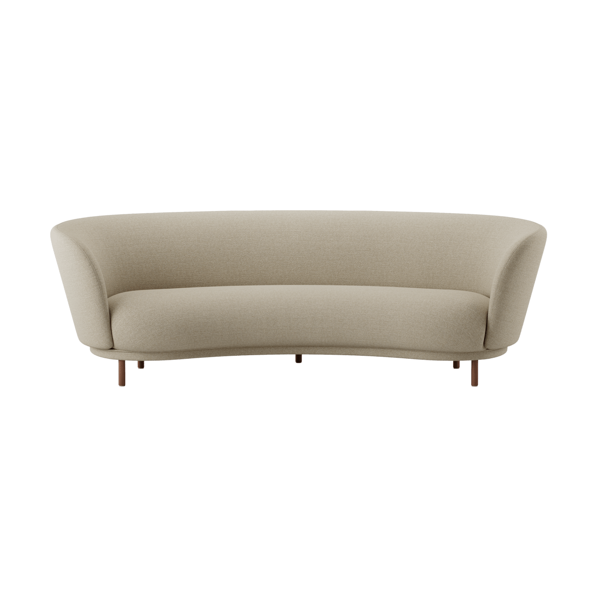 Massproductions Dandy 3-seater sofa Walnut-Ecriture 240