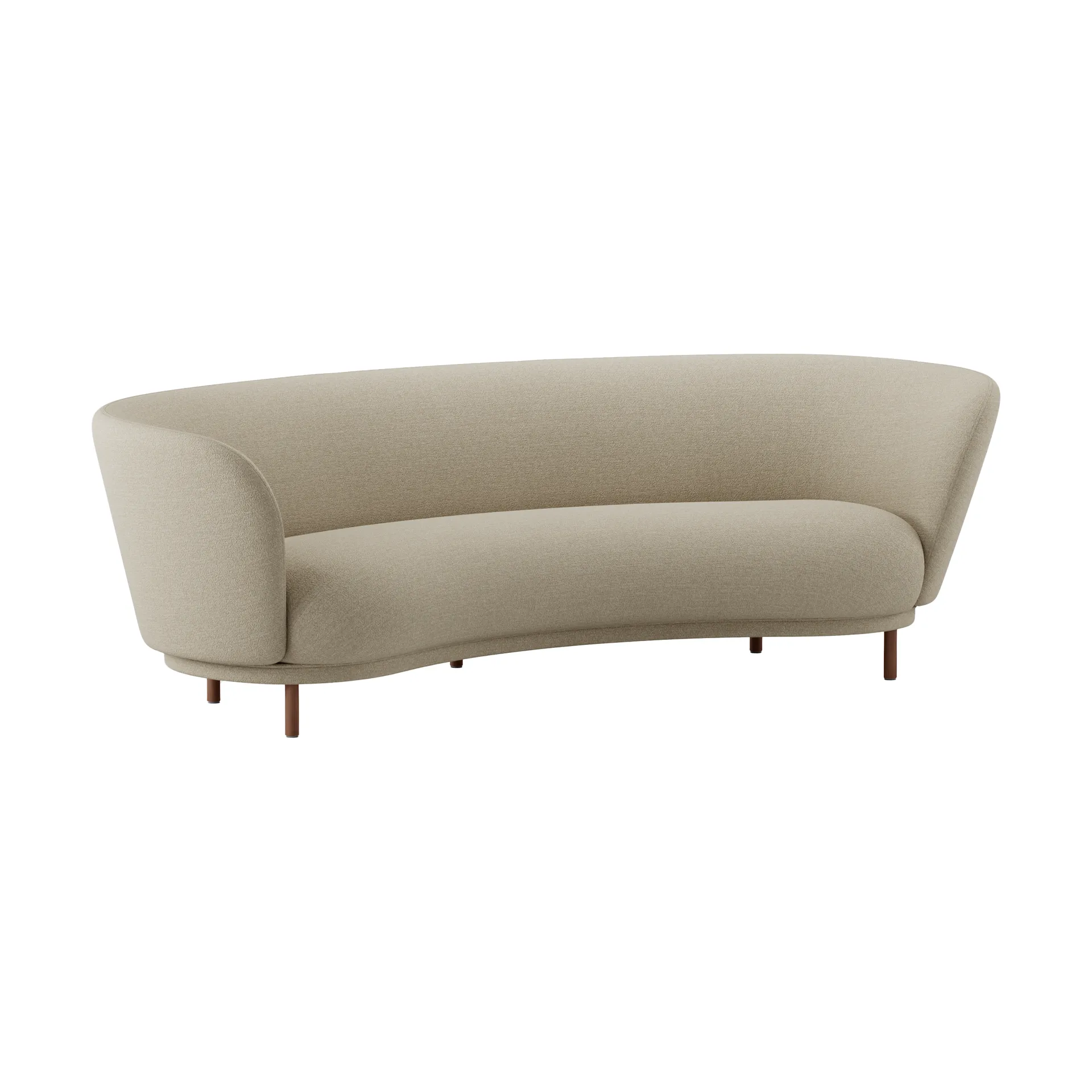 Dandy 3-seater sofa, Walnut-Ecriture 240 Massproductions