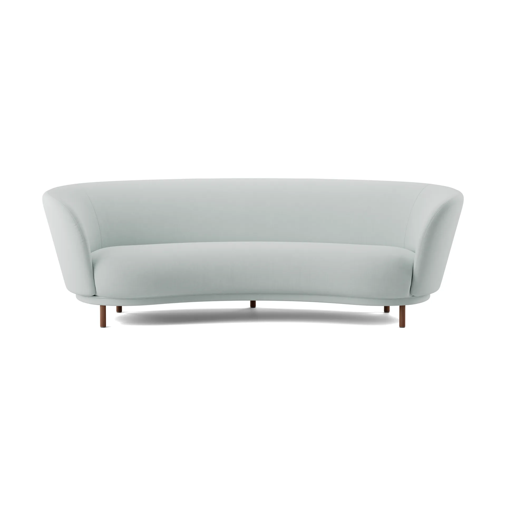 Dandy 3-seater sofa, Walnut-Linara 253 Swedish Grey Massproductions
