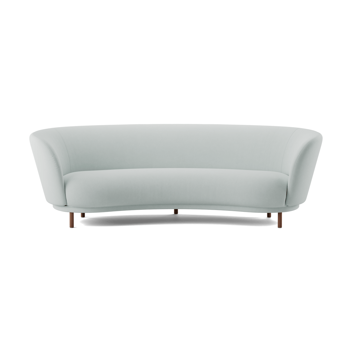 Massproductions Dandy 3-seater sofa Walnut-Linara 253 Swedish Grey