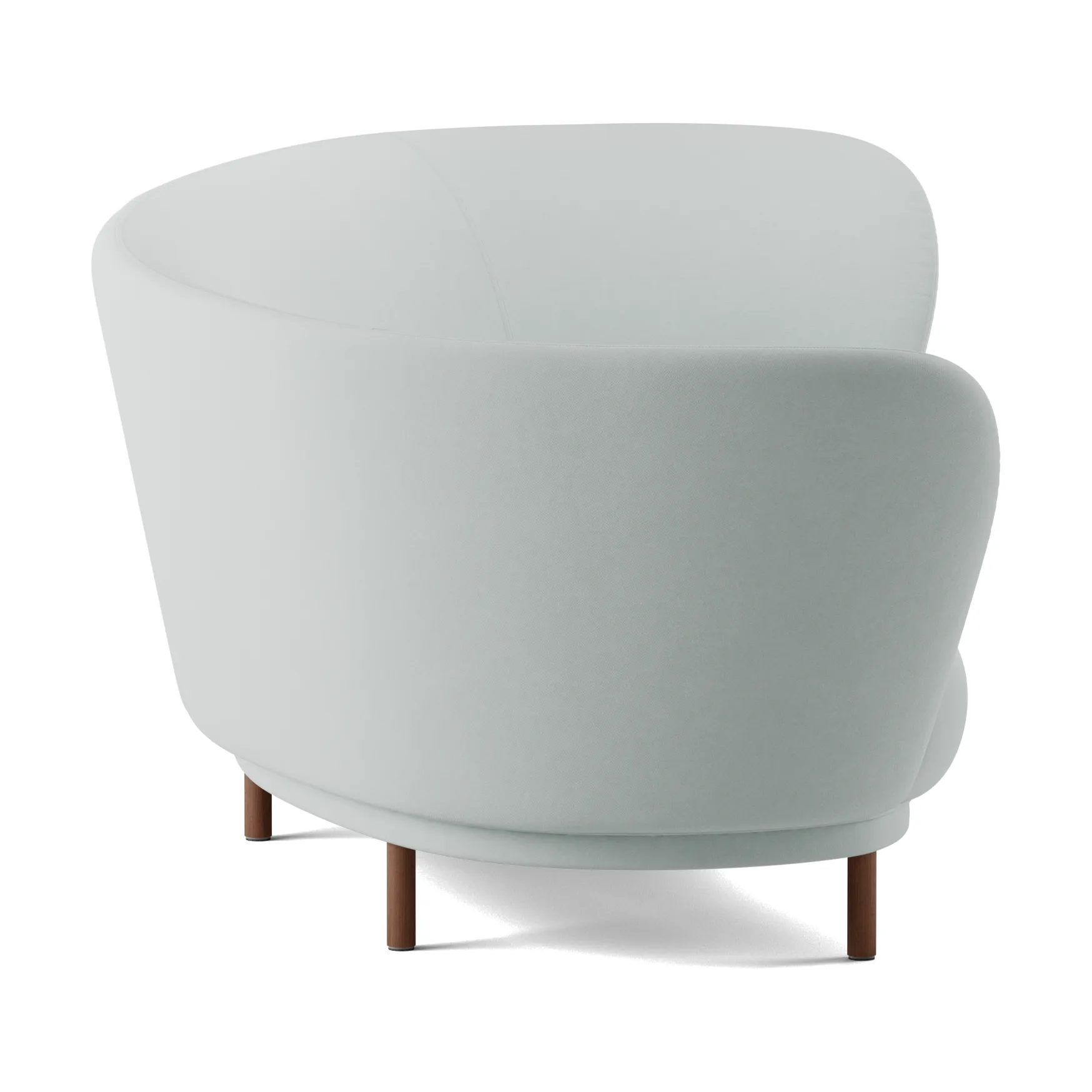 Dandy 3-seater sofa, Walnut-Linara 253 Swedish Grey Massproductions