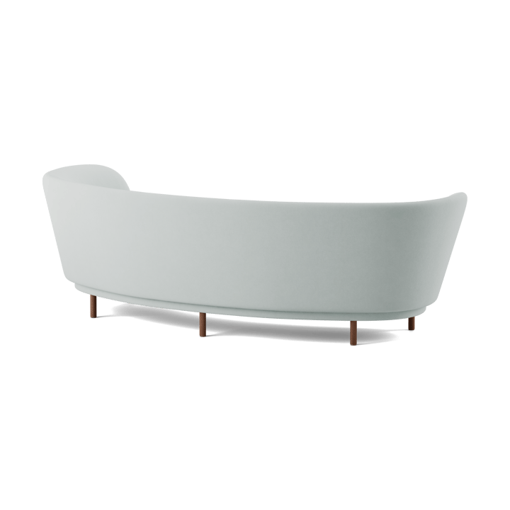 Dandy 3-seater sofa, Walnut-Linara 253 Swedish Grey Massproductions