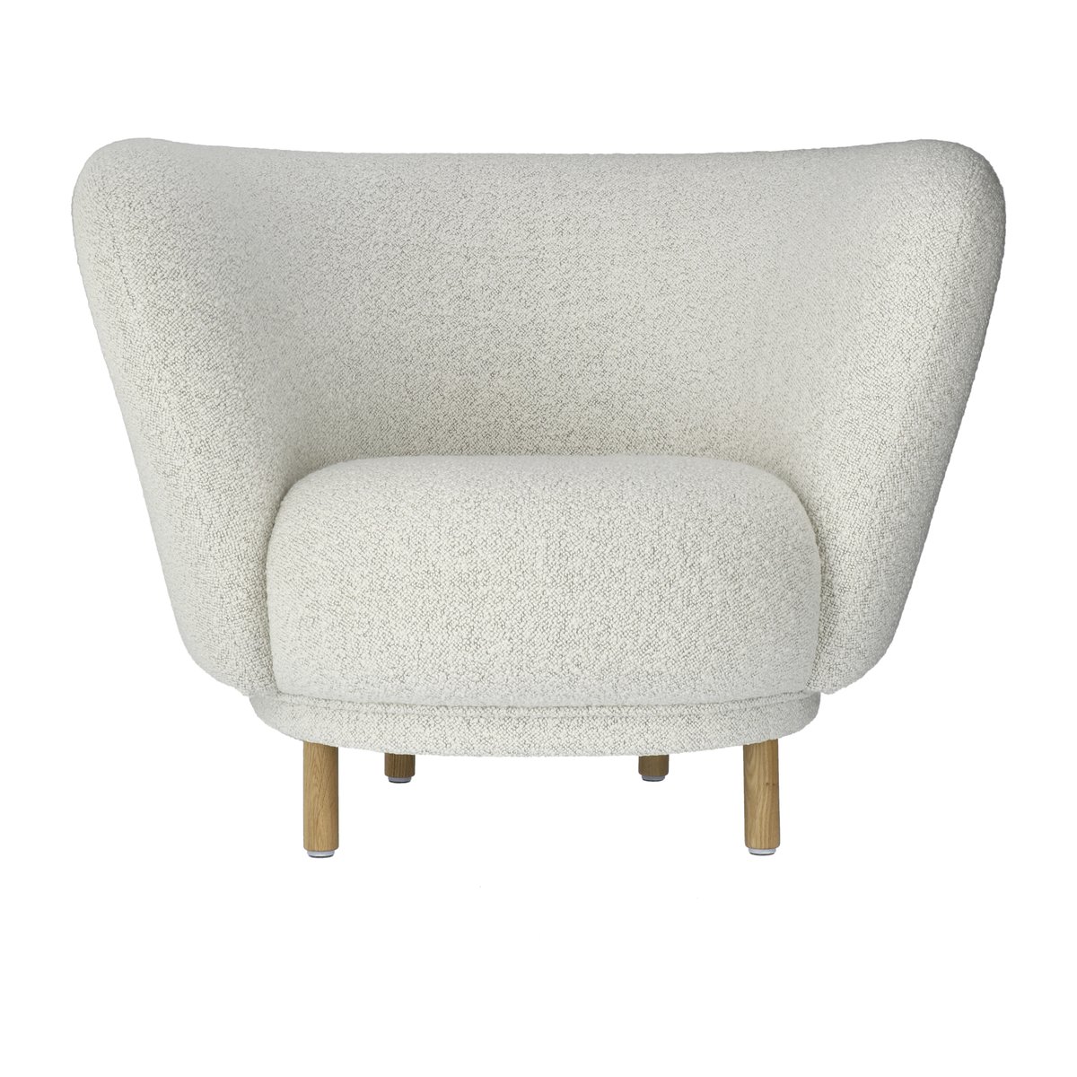 Massproductions Dandy armchair Oak-Cocoa rum 007 | Scandinavian Design | Armchairs & footstools | Brown