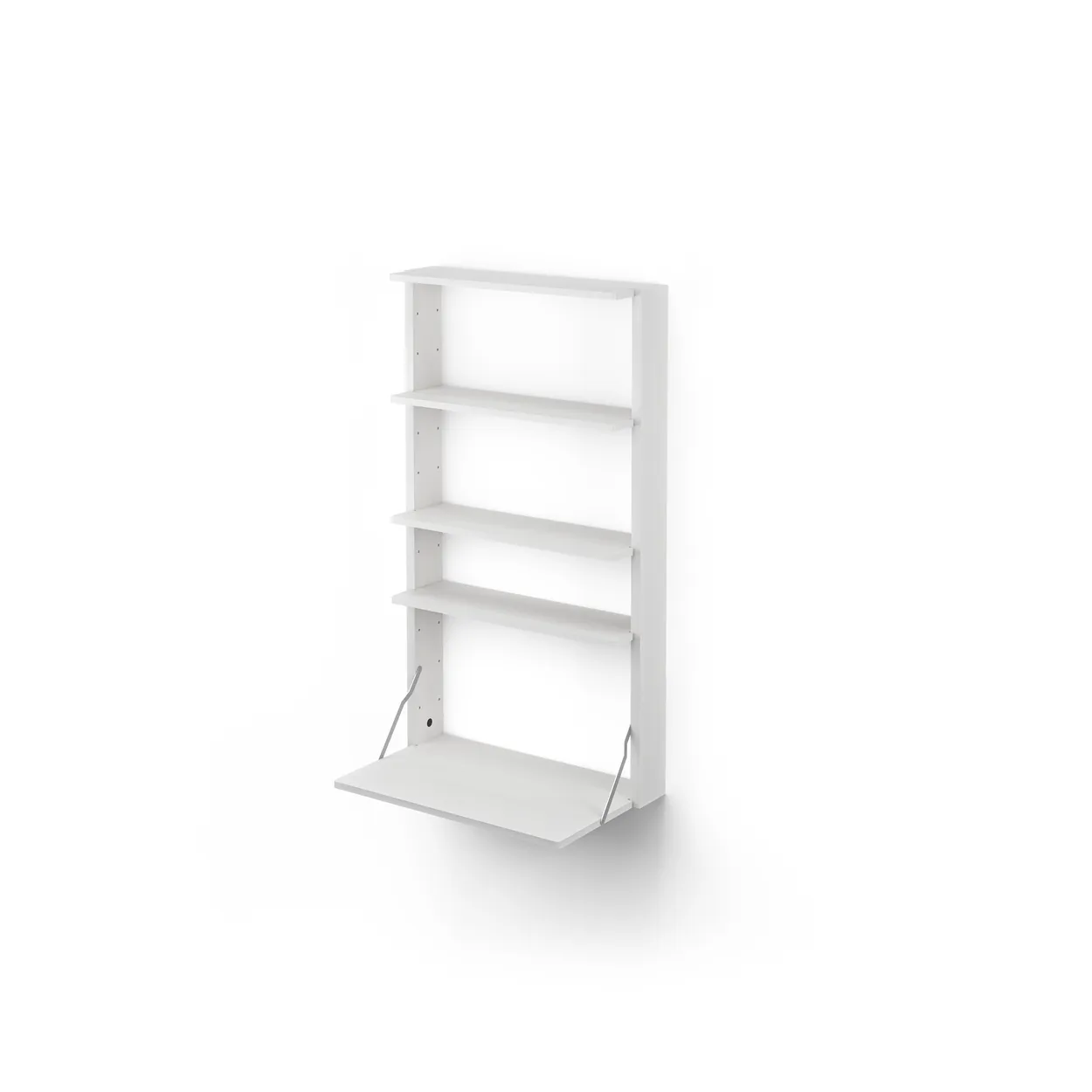 Massproductions Gridlock - M1-A4-0-D shelf with writing table White stained Ash