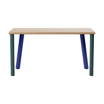 Homework desk 140x60 cm - Beech-blue/green - Massproductions