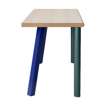 Homework desk 140x60 cm - Beech-blue/green - Massproductions