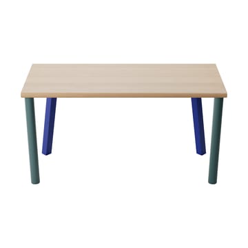 Homework desk 140x60 cm - Beech-blue/green - Massproductions