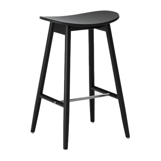 Icha barstool 65 cm - Black stained beech - Massproductions