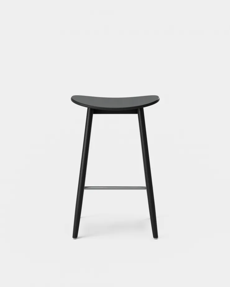 Icha barstool 65 cm, Black stained beech Massproductions