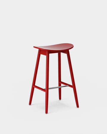Icha barstool 65 cm - Red varnished beech - Massproductions