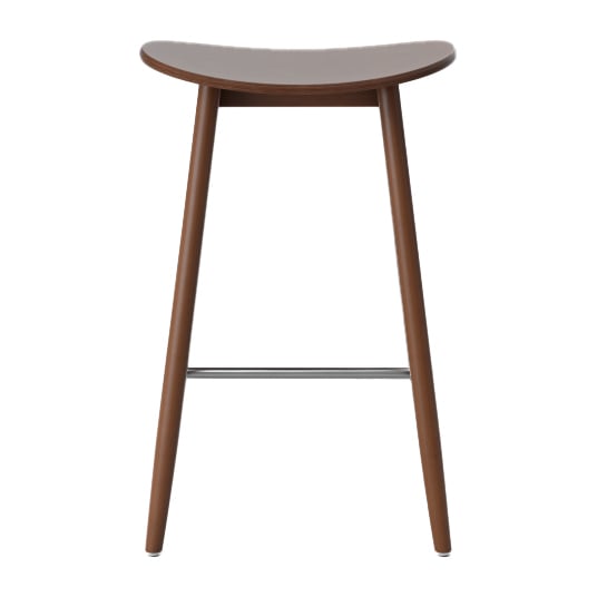 Massproductions Icha barstool 65 cm Walnut stained beech